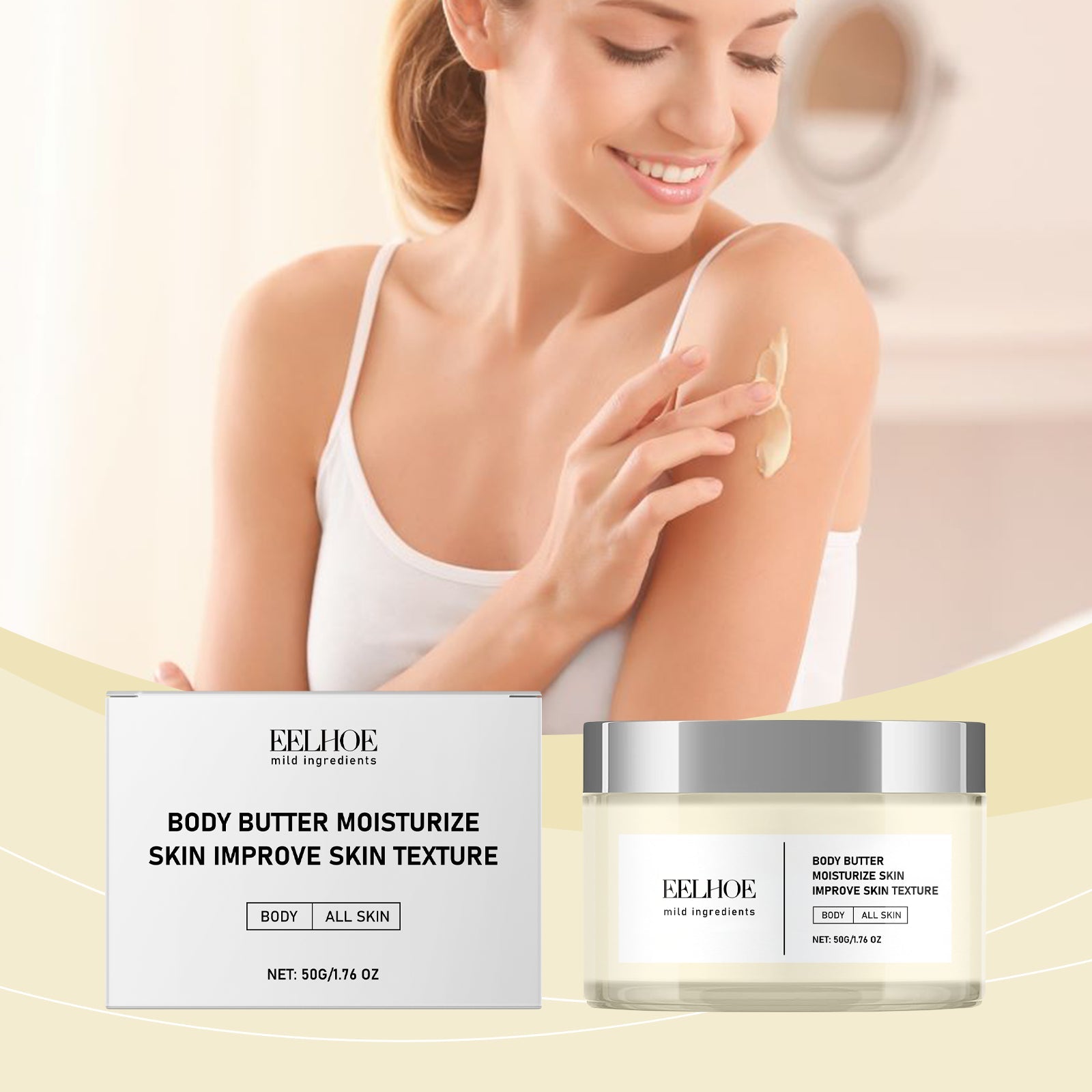 Hydrating Body Moisturizer Enhances Shine Soft Tender Skin