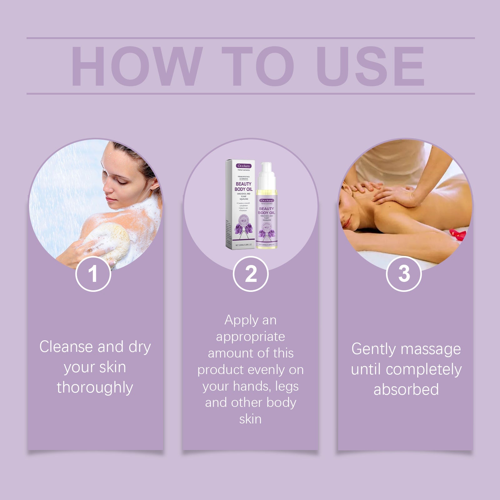 Daily Moisturizing Refreshing Body Skin Care Oil Treatment