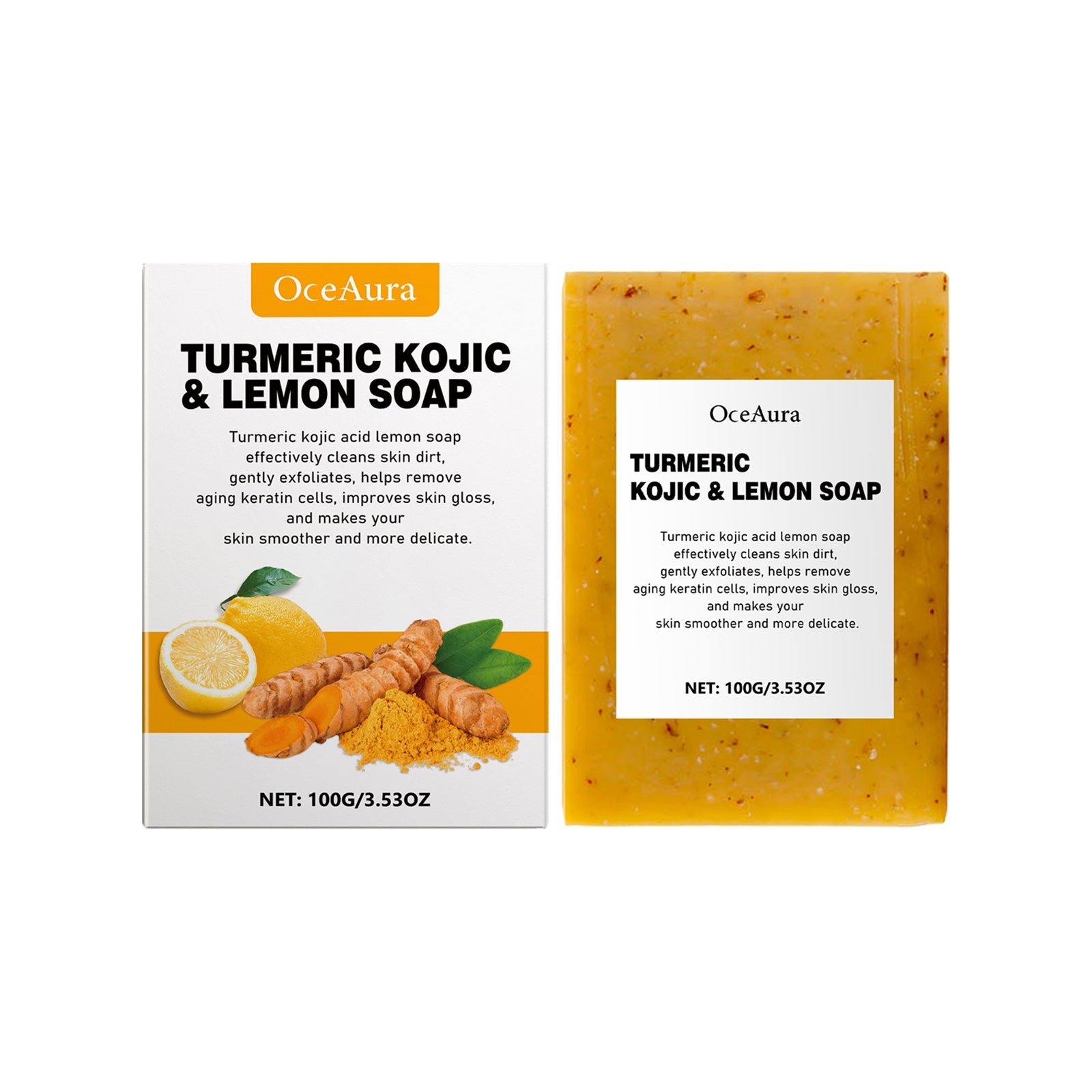 Lemon Turmeric Acid Gentle Cleansing Facial Body Cold Process Soap