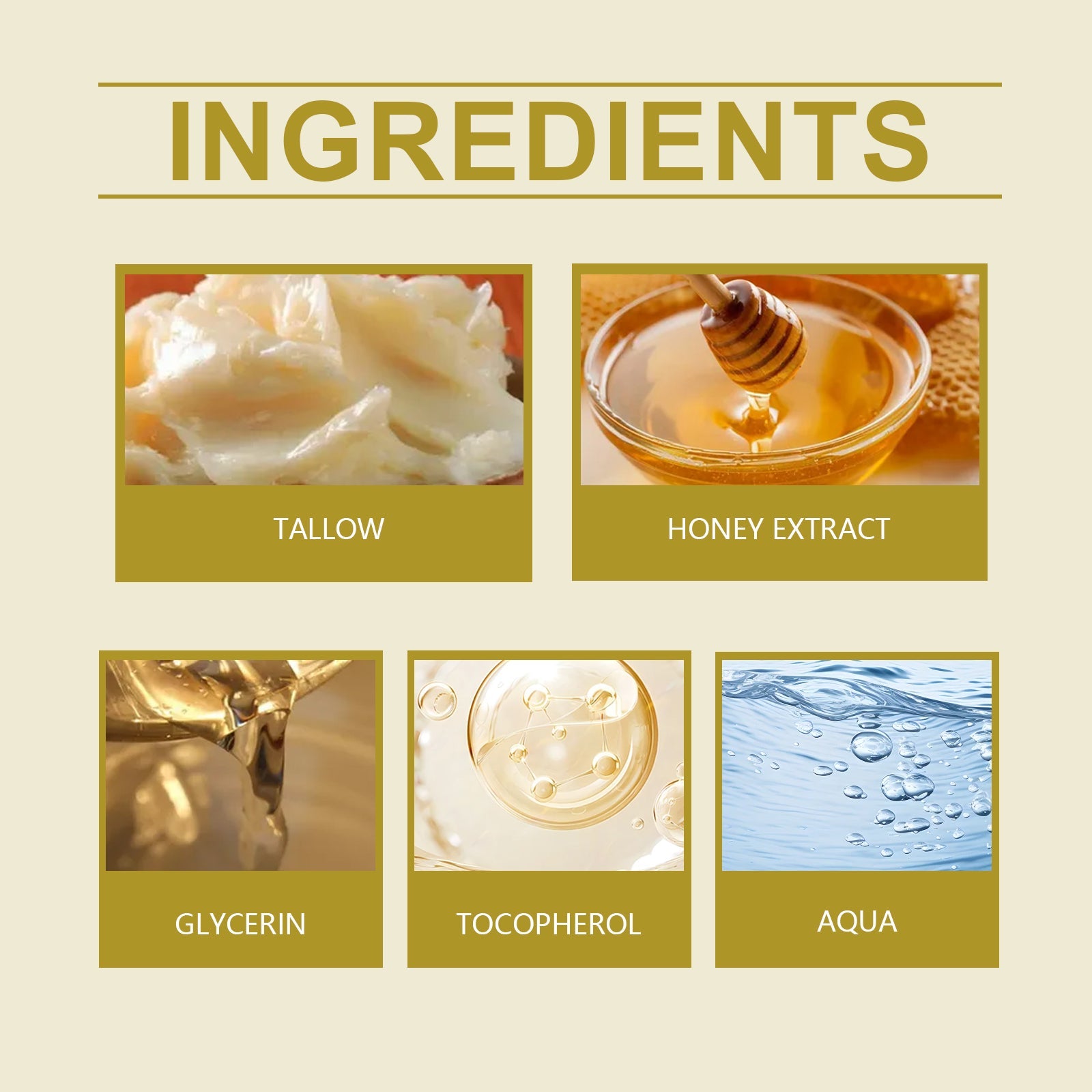 Tallow Honey Hydrating Gentle Moisturizing Facial Skin Cream