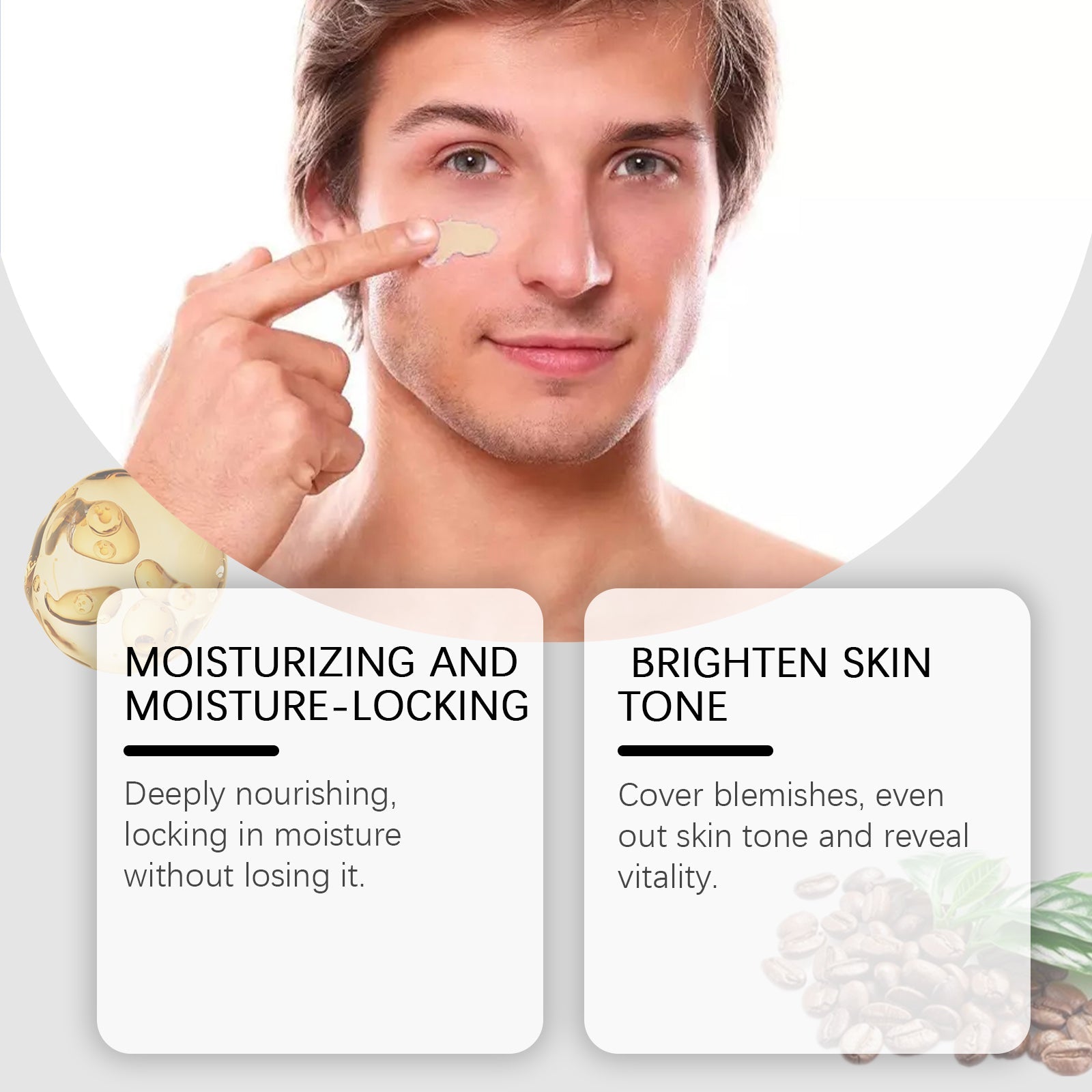 Men’s Moisturizing Concealer Cream Lightweight All In One Hydration