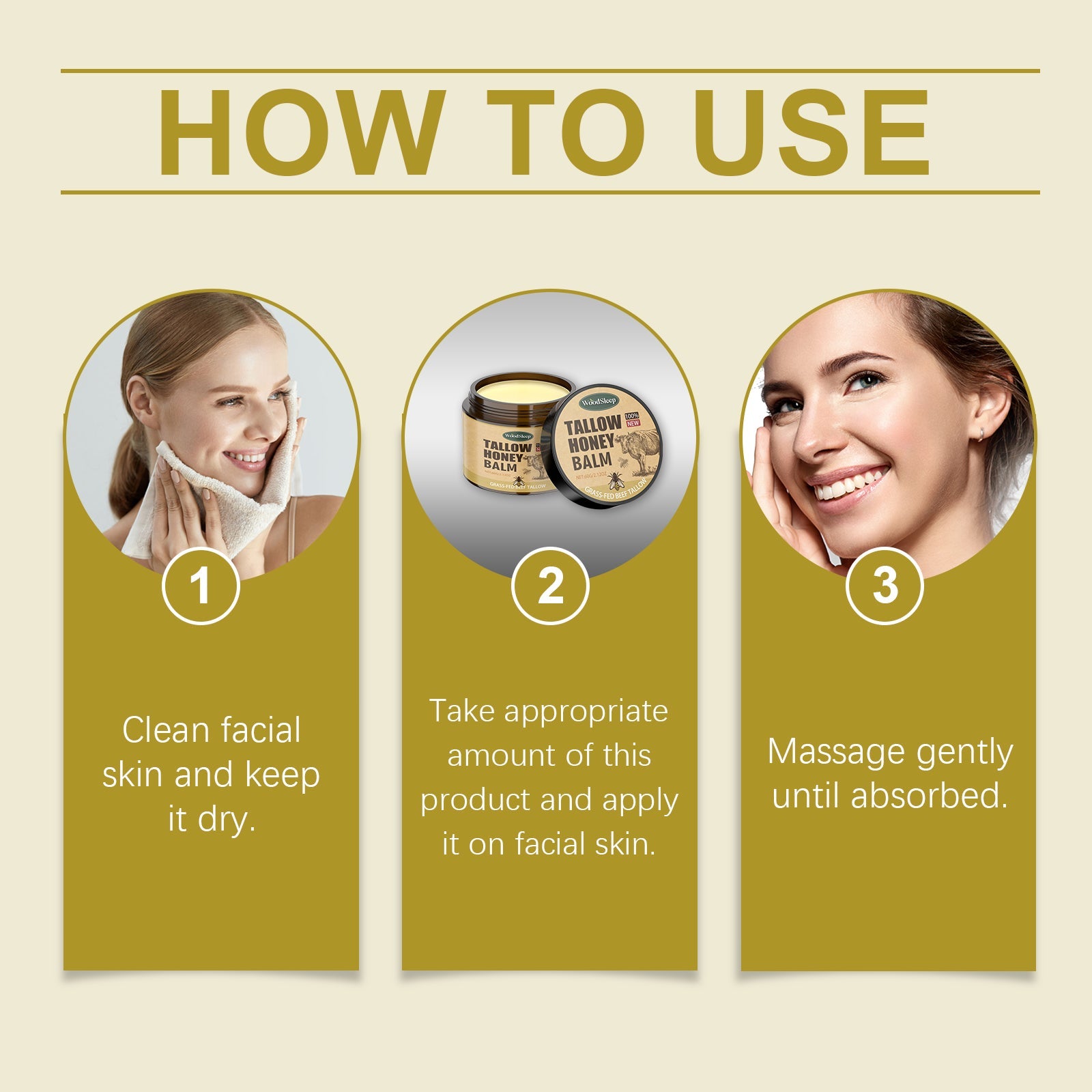 Tallow Honey Hydrating Gentle Moisturizing Facial Skin Cream