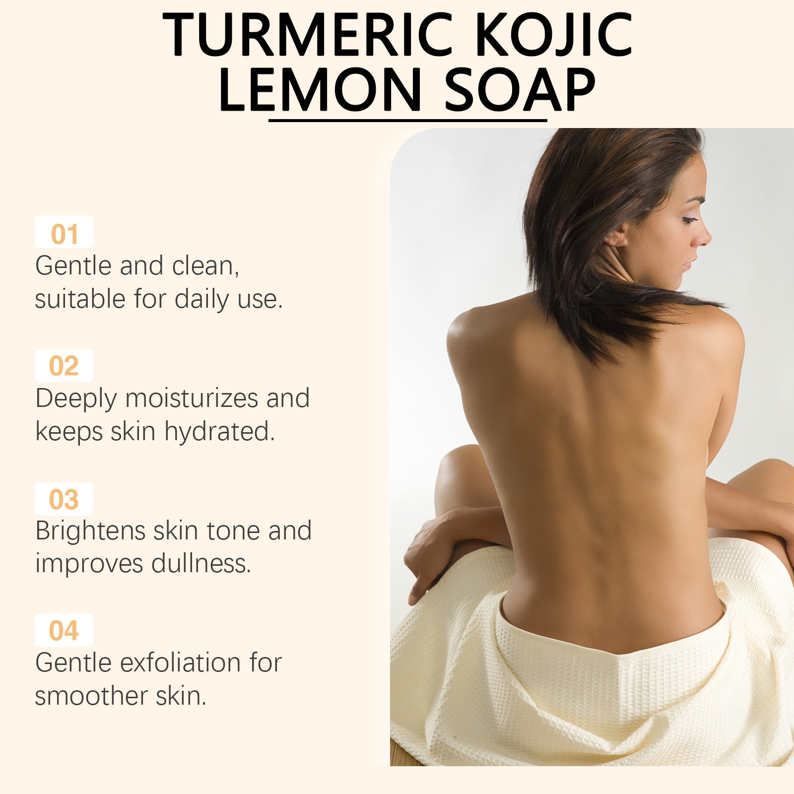 Lemon Turmeric Acid Gentle Cleansing Facial Body Cold Process Soap