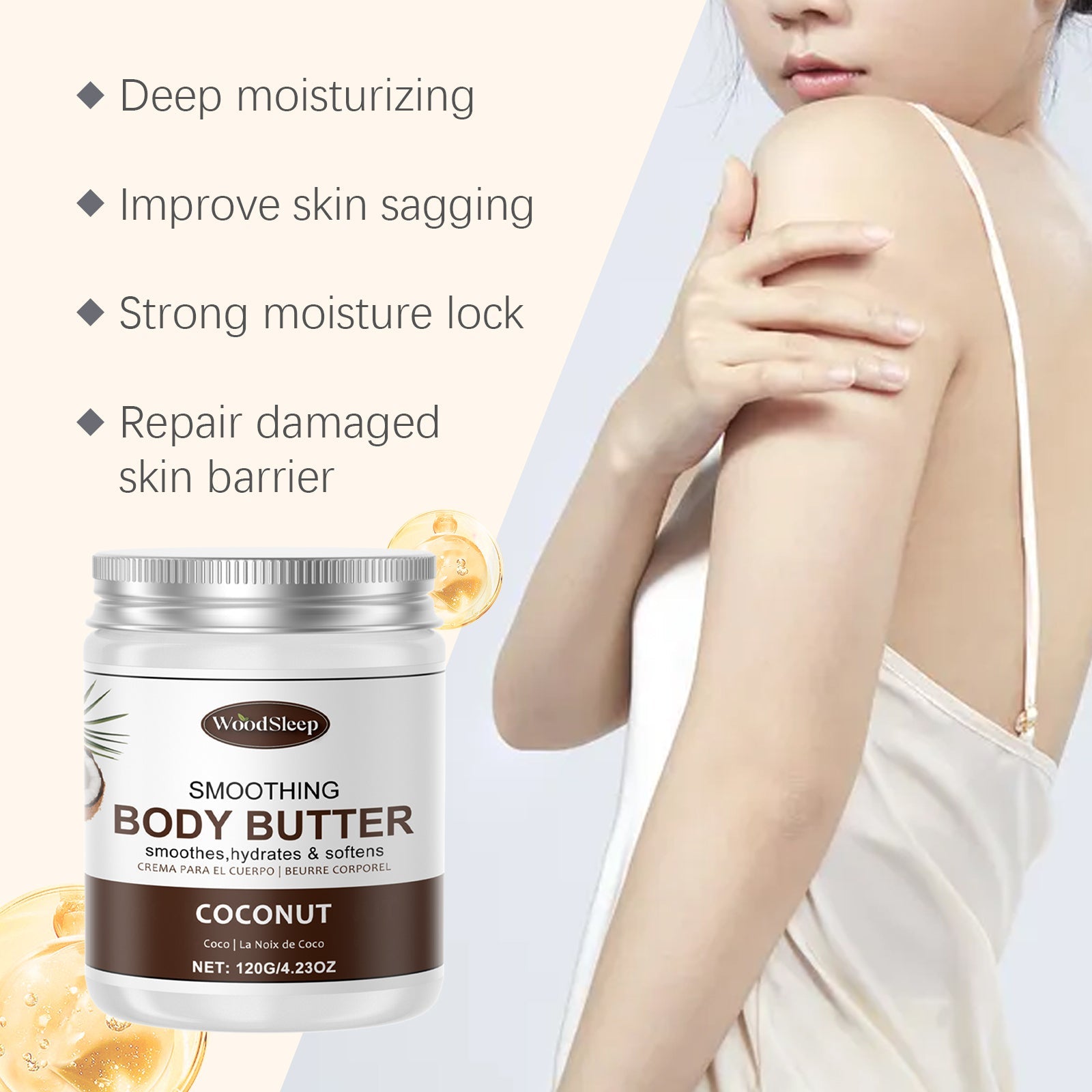 Coconut Cocoa Moisturizing Body Butter Gentle Skin Care