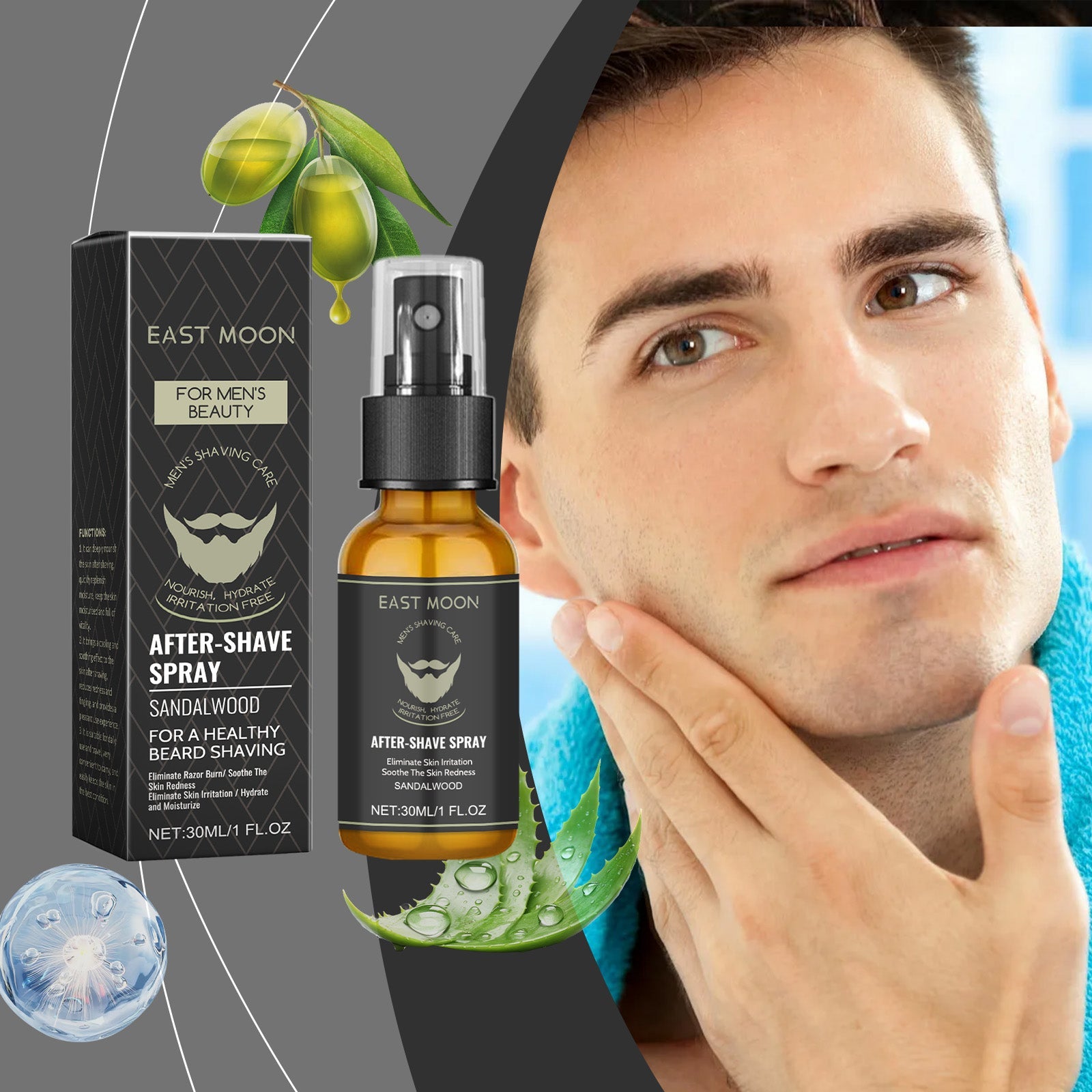 Men’s After Shave Soothing Moisturizing Cooling Beard Spray