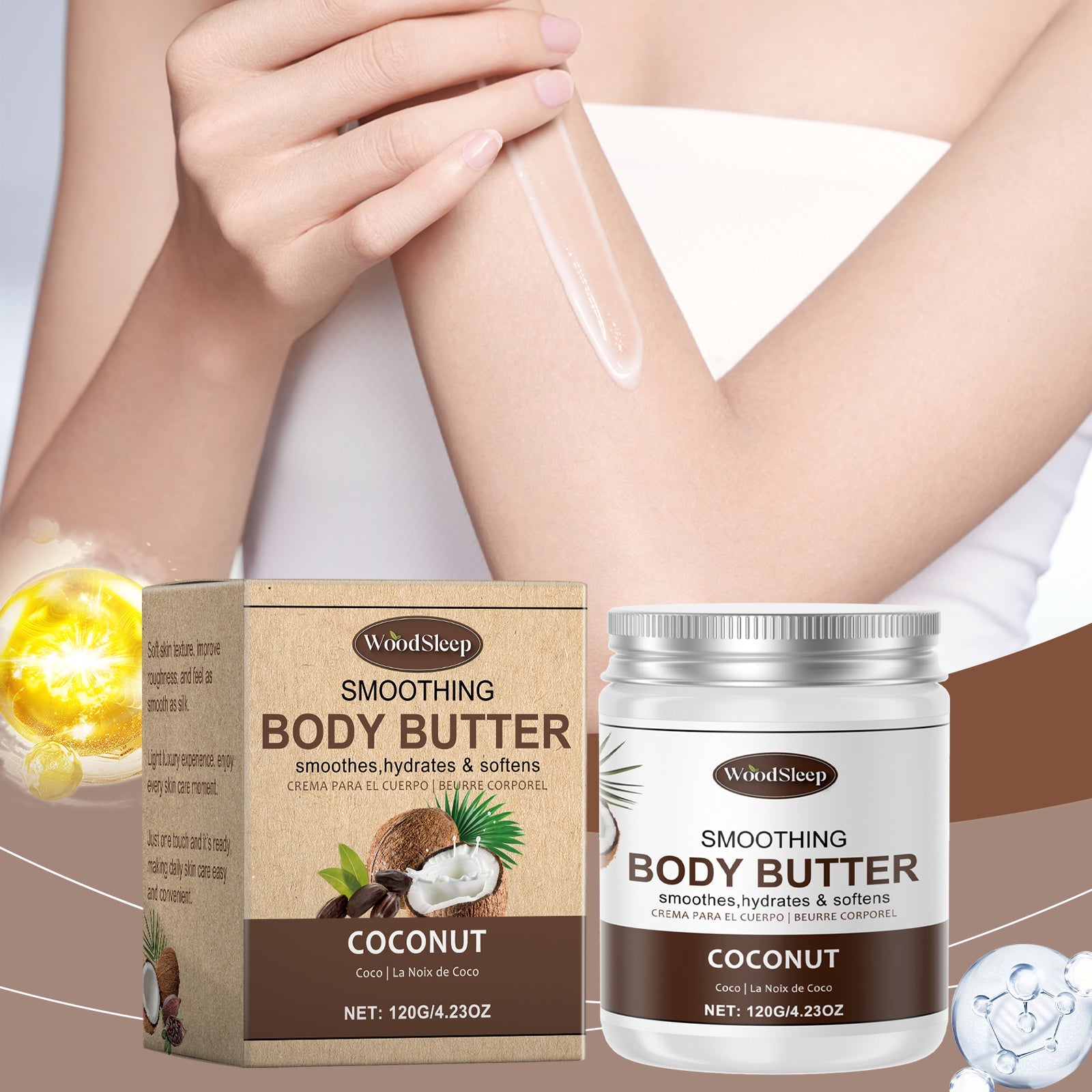 Coconut Cocoa Moisturizing Body Butter Gentle Skin Care