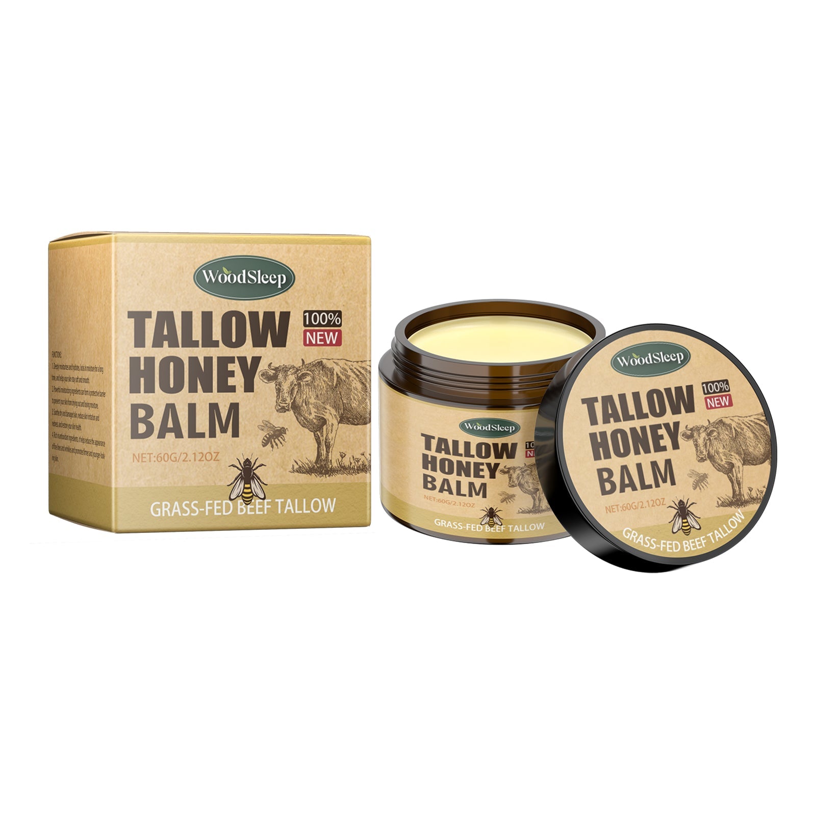 Tallow Honey Hydrating Gentle Moisturizing Facial Skin Cream