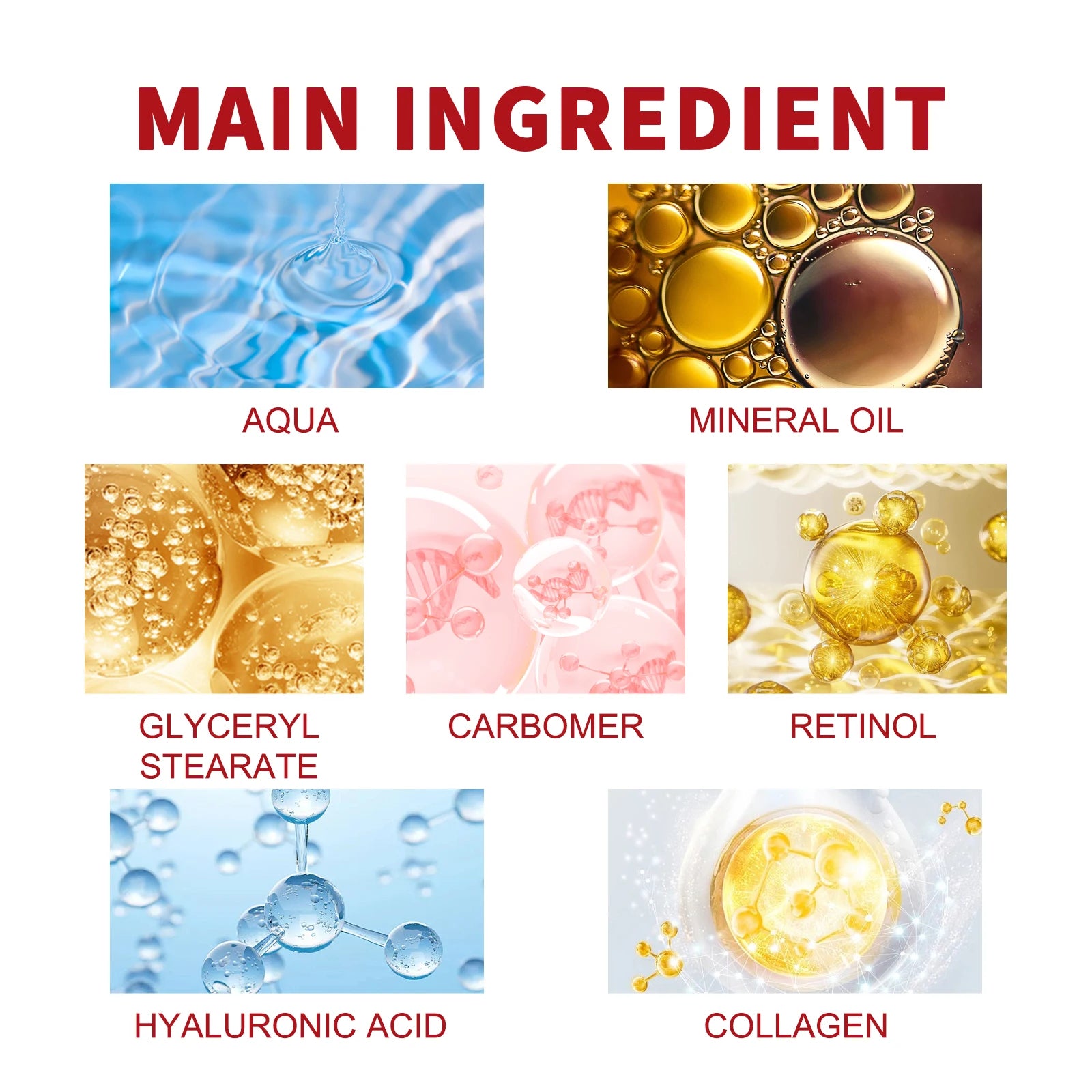 Retinol Collagen Face Cream - Day & Night Moisturizer with Hyaluronic Acid