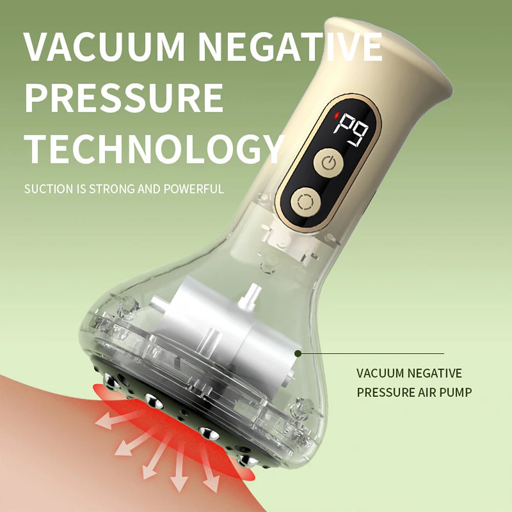 Electric Cupping Massage Guasha Vacuum IR Heating Massager