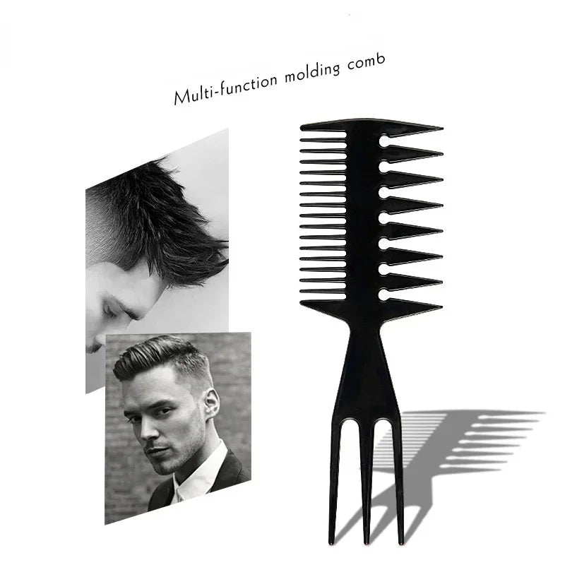Double-Sided Fish Bone Hair Comb - Professional Barber Styling & Coloring Brush