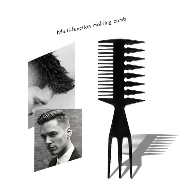 Double-Sided Fish Bone Hair Comb - Professional Barber Styling & Coloring Brush