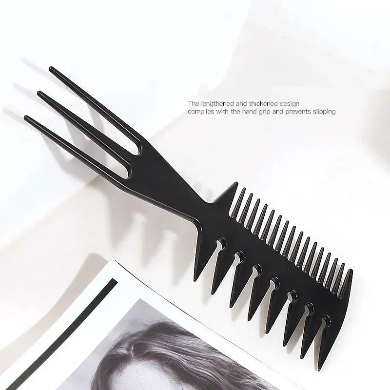 Double-Sided Fish Bone Hair Comb - Professional Barber Styling & Coloring Brush