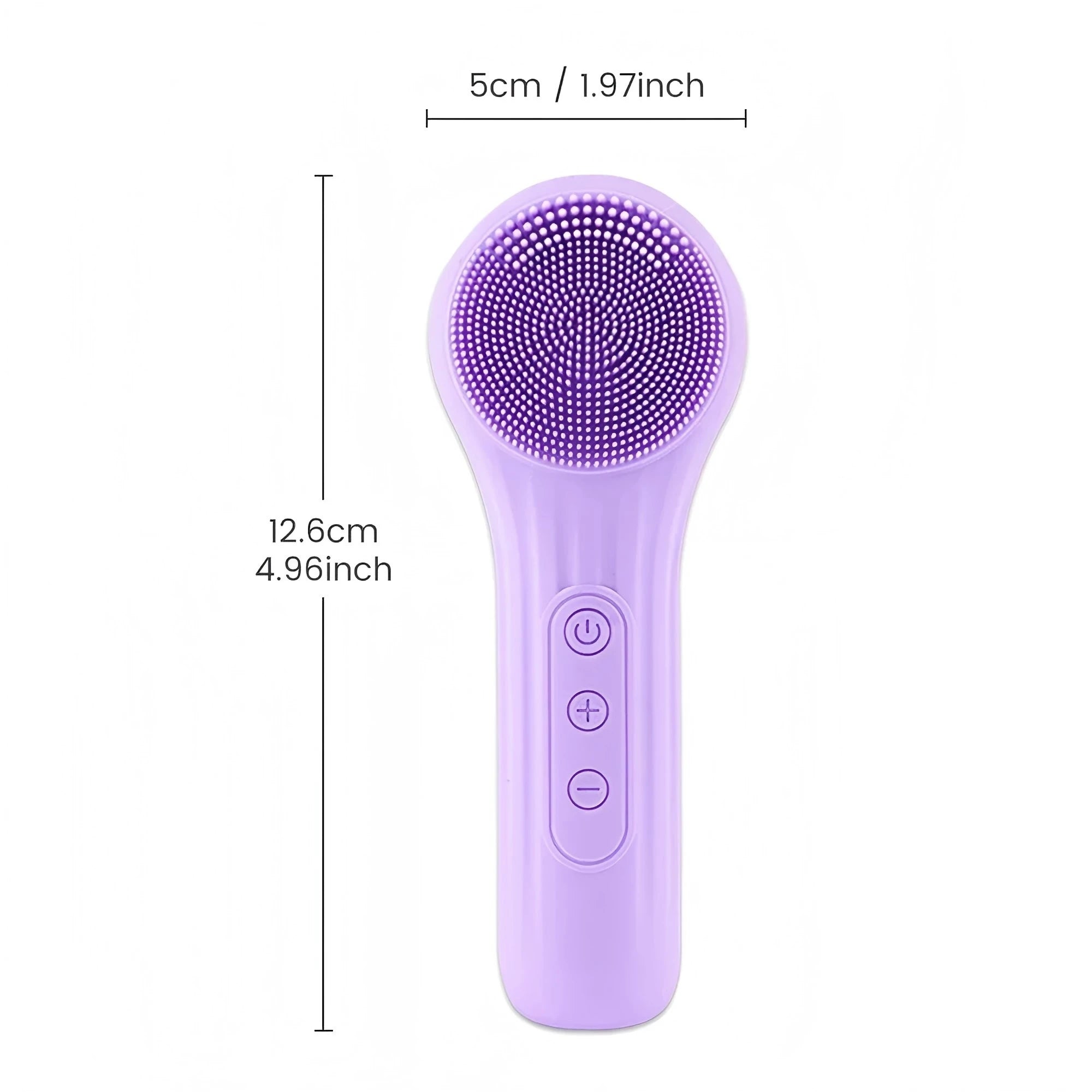 Silicone Electric Face Scrubber - Waterproof Facial Cleansing Brush with Heating & Vibration