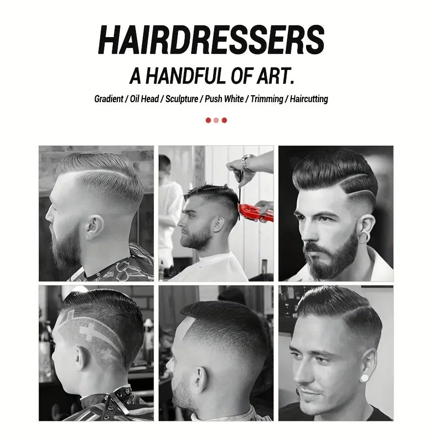 Transparent Electric Hair Clipper - USB Rechargeable Professional Trimmer for Men