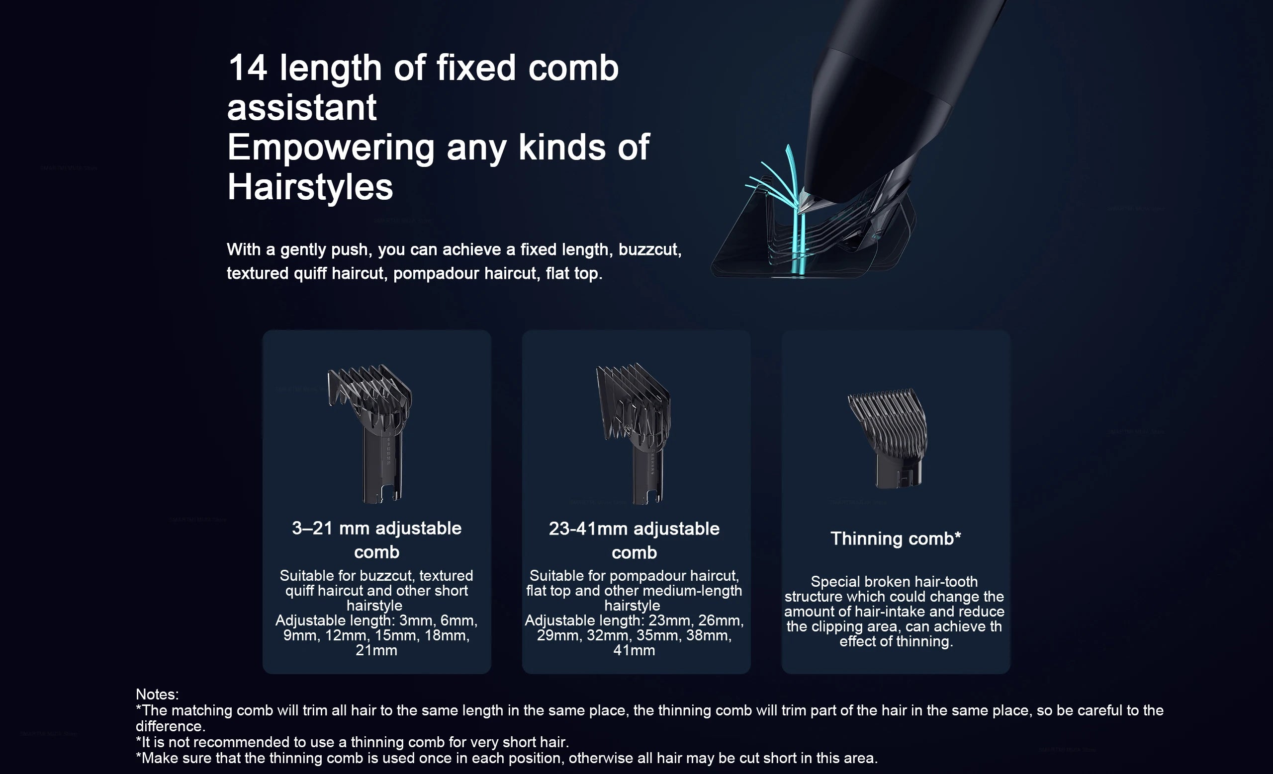 Xiaomi Mijia Hair Trimmer - IPX7 Waterproof Cordless Electric Clipper for Men