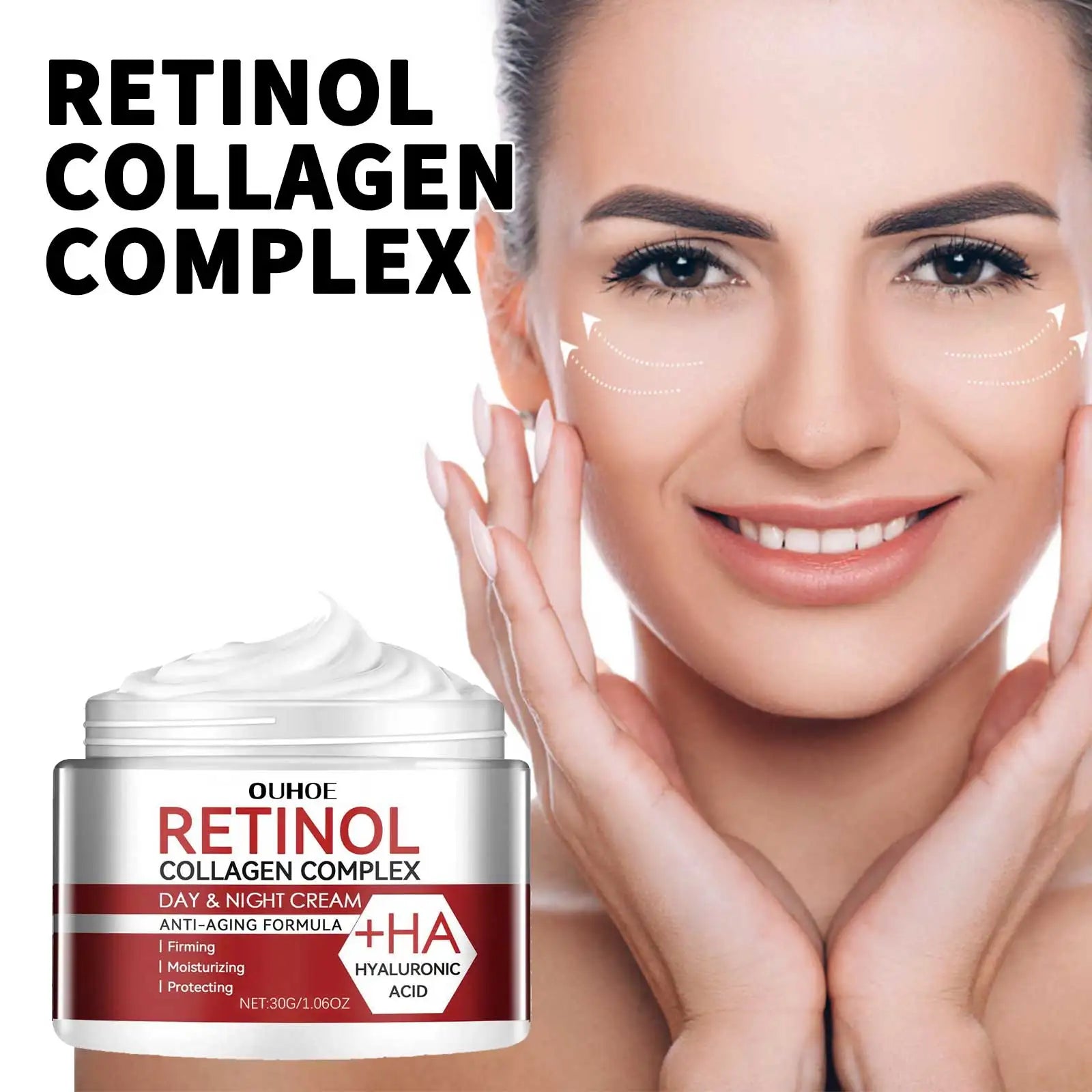 Retinol Collagen Face Cream - Day & Night Moisturizer with Hyaluronic Acid