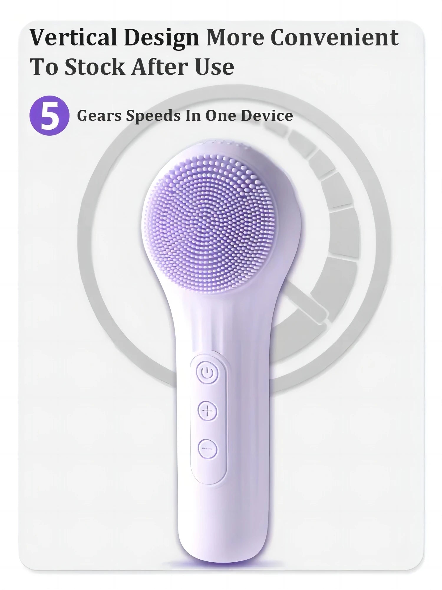 Silicone Electric Face Scrubber - Waterproof Facial Cleansing Brush with Heating & Vibration