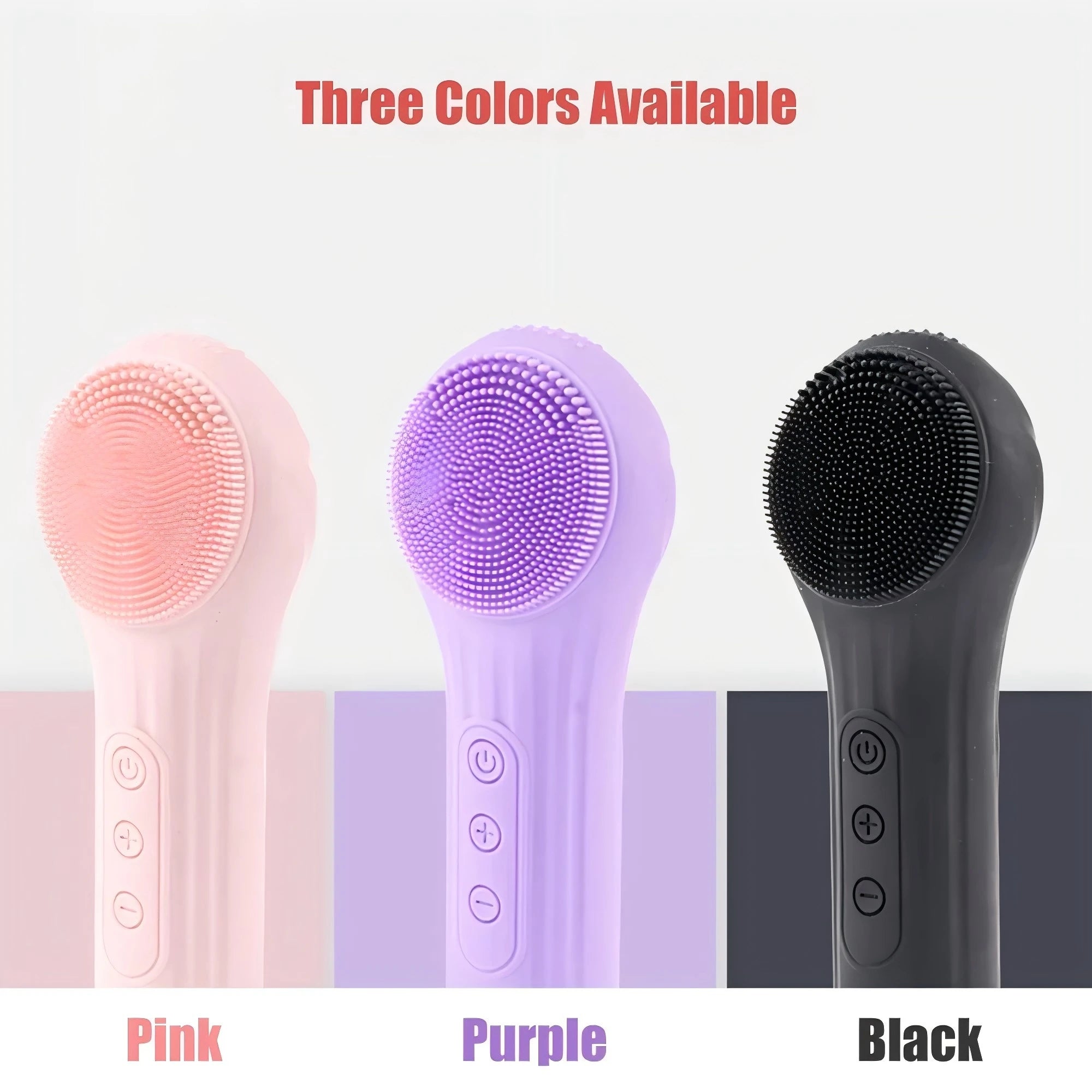Silicone Electric Face Scrubber - Waterproof Facial Cleansing Brush with Heating & Vibration