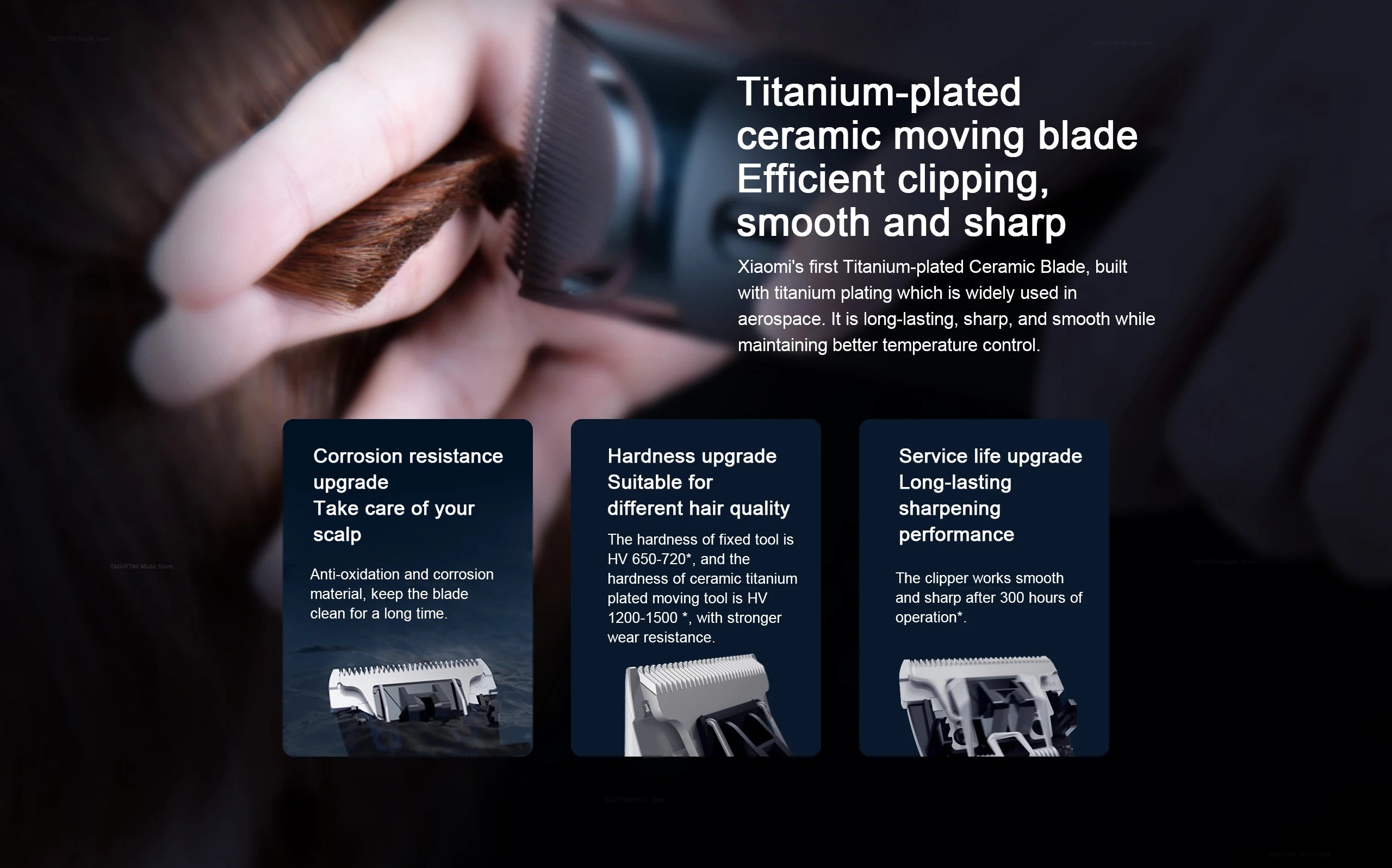 Xiaomi Mijia Hair Trimmer - IPX7 Waterproof Cordless Electric Clipper for Men