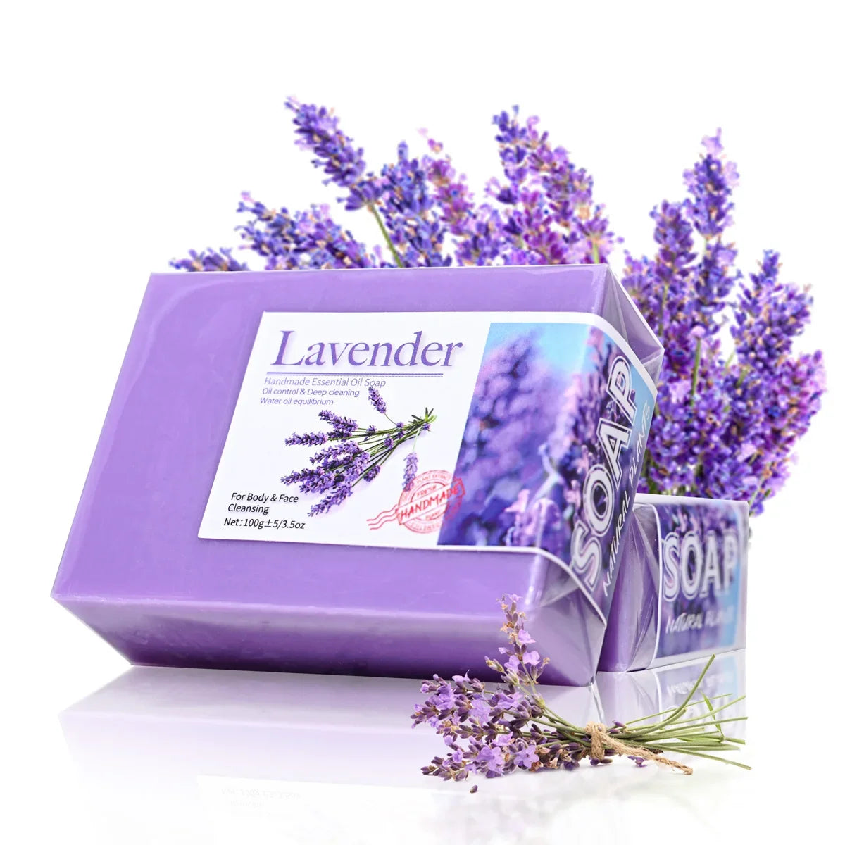 Natural Lavender Essential Oil Soap - Handmade for Cleansing & Oil Control