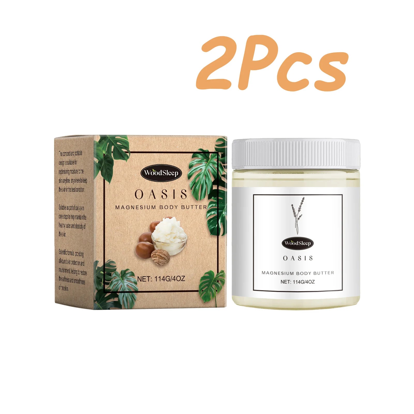 Shea Butter Body Lotion - Moisturizing Magnesium Body Butter for Soft, Smooth Skin