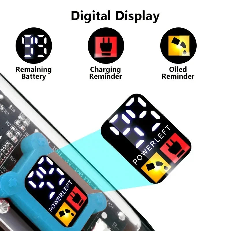 Transparent Electric Hair Clipper - USB Rechargeable Professional Trimmer for Men