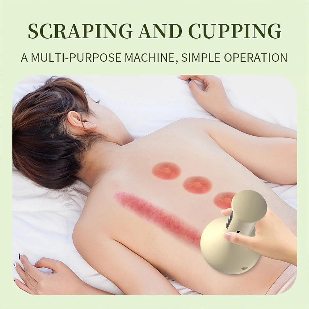 Electric Cupping Massage Guasha Vacuum IR Heating Massager