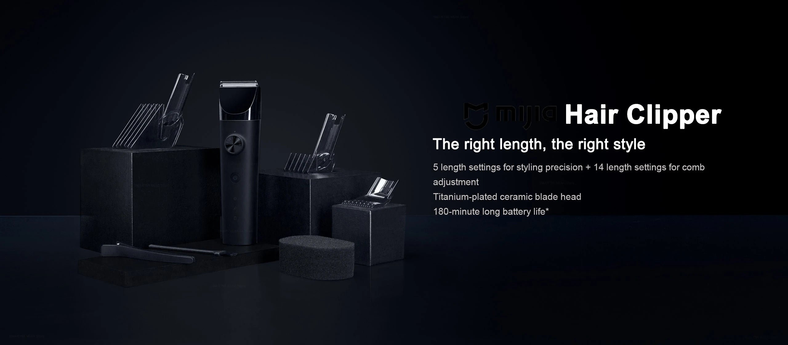 Xiaomi Mijia Hair Trimmer - IPX7 Waterproof Cordless Electric Clipper for Men