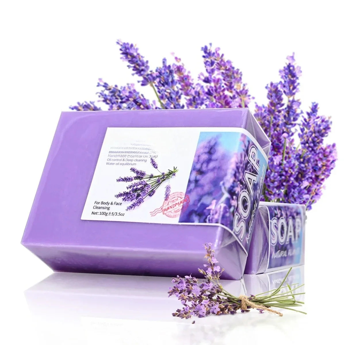 Natural Lavender Essential Oil Soap - Handmade for Cleansing & Oil Control