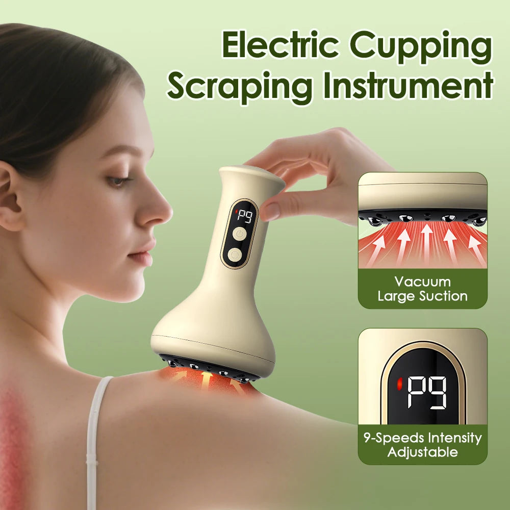 Electric Cupping Massage Guasha Vacuum IR Heating Massager