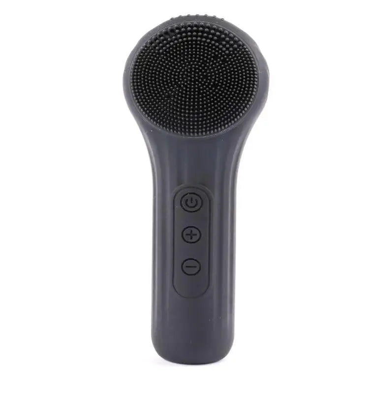 Silicone Electric Face Scrubber - Waterproof Facial Cleansing Brush with Heating & Vibration