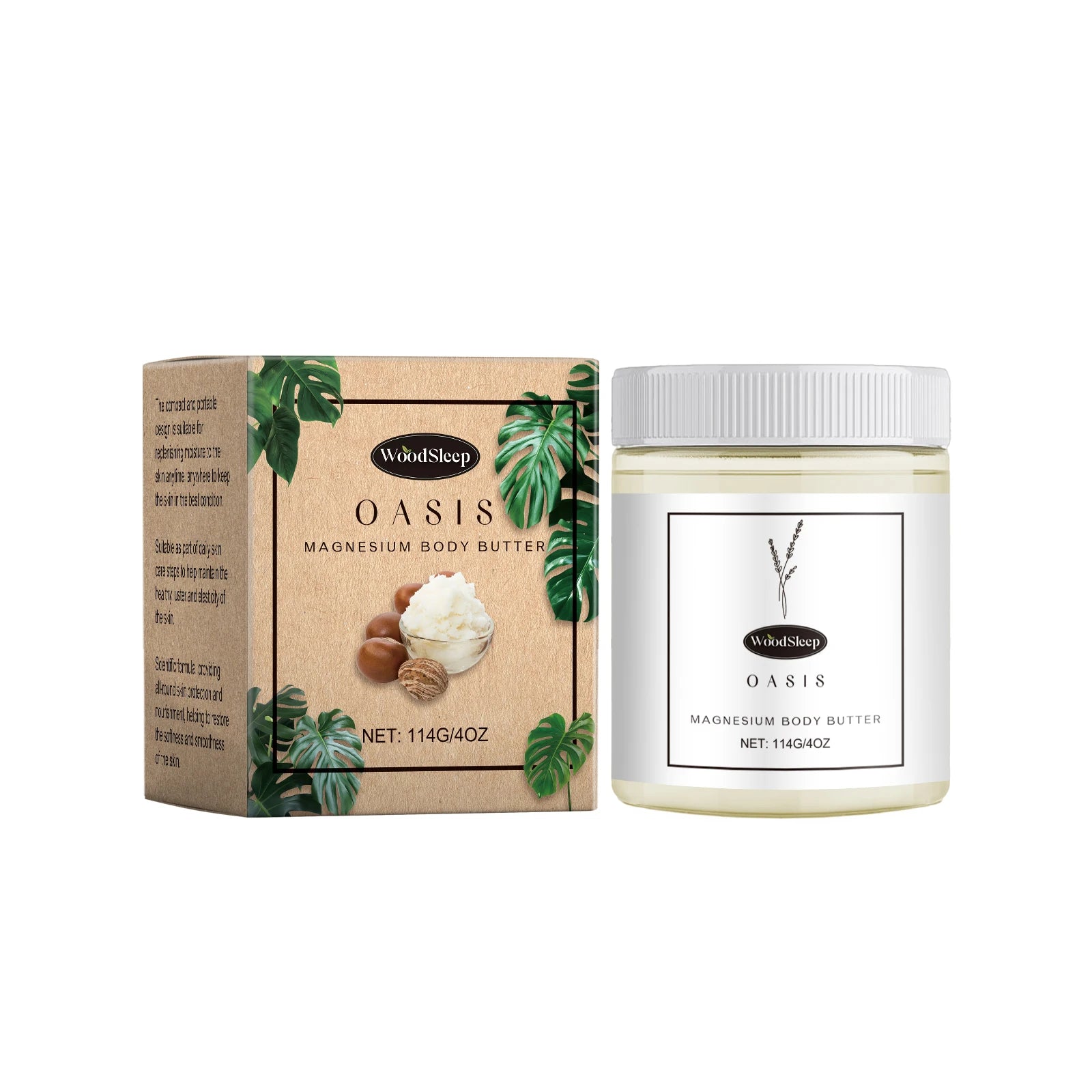 Shea Butter Body Lotion - Moisturizing Magnesium Body Butter for Soft, Smooth Skin